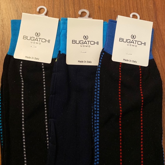 SOLD NWT 3-Pack Bugatchi Socks - striped - Picture 2 of 4